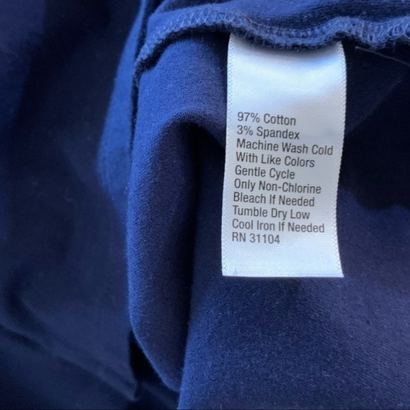 Crown & Ivy, Short Ruffle Sleeve Top, Navy Blue, Size S - Picture 4 of 4